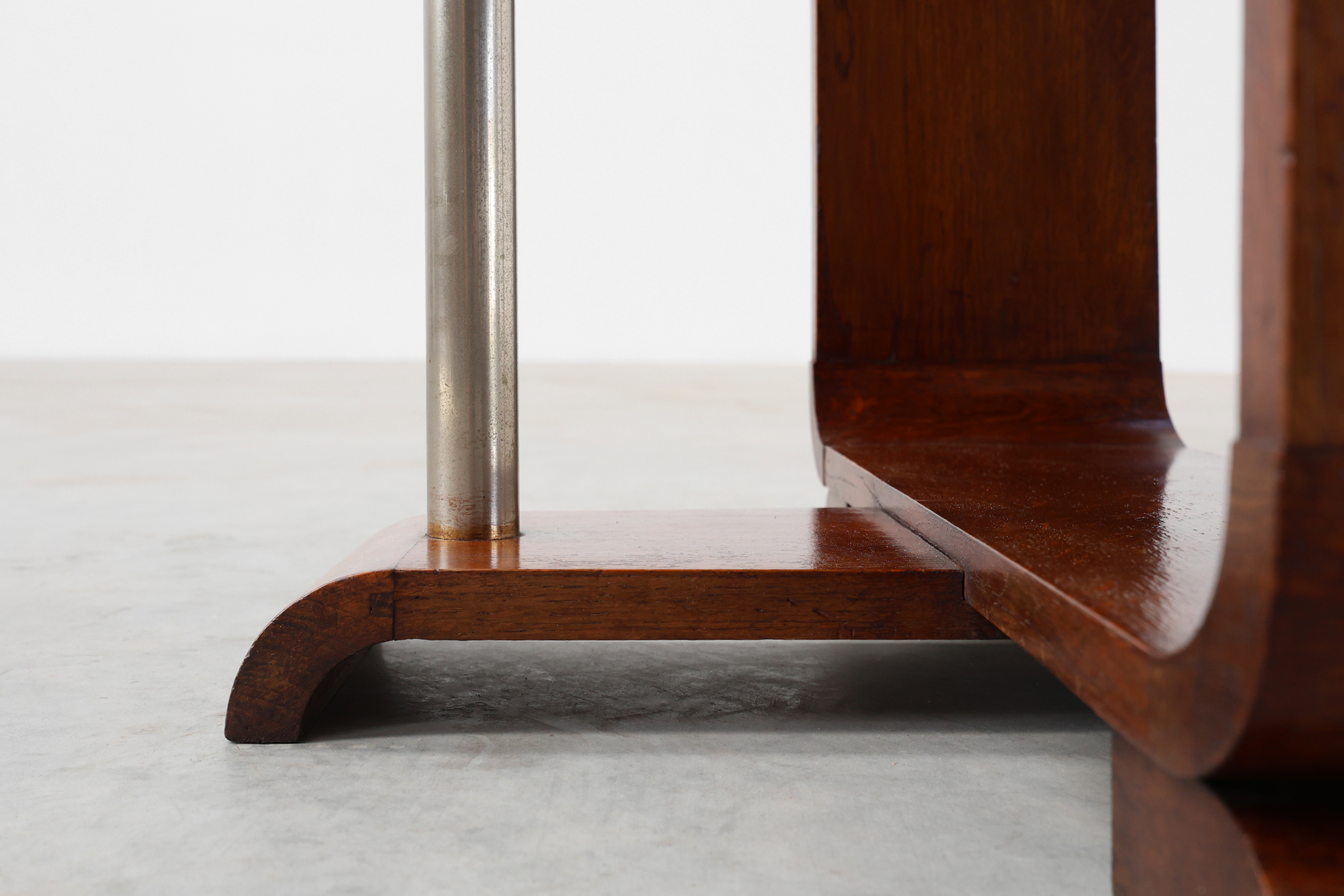 Art Deco square side table in oak veneer, France ca. 1925thumbnail